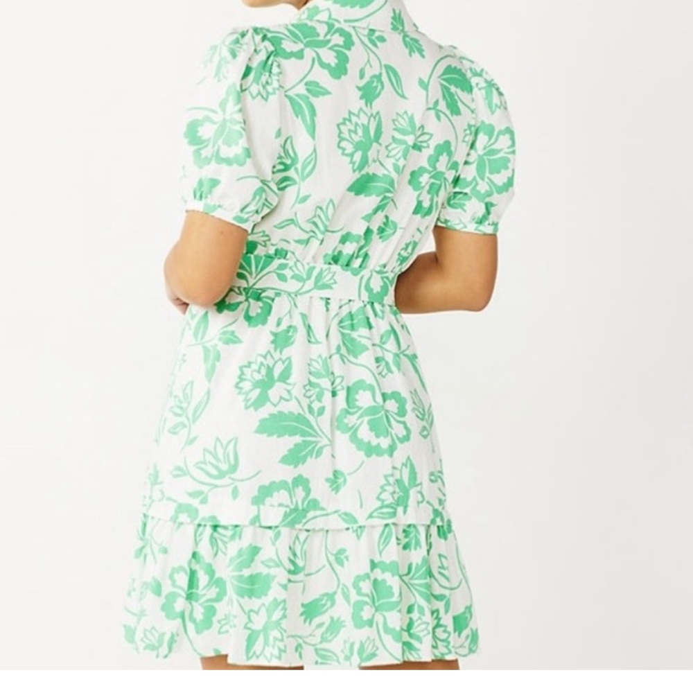 Draper James Puff Sleeve Shirt Dress - Picture 2 of 5